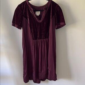 EUC Anthropologie Maeve Velvet Short Sleeve Dress XS​​